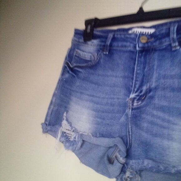 Disclosure Shorts 13 31 Denim Distressed Raw Hem Blue - Picture 4 of 15